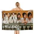 thumbnail image 1 of Orgullo y Prejuicio Toalla de playa de secado rápido con diseño temático, regalo para mujeres y niñas, ideal para cumpleaños, fans, amantes de la música, uso en la playa o al aire libre, 78 × 150 cm, 1 of 6