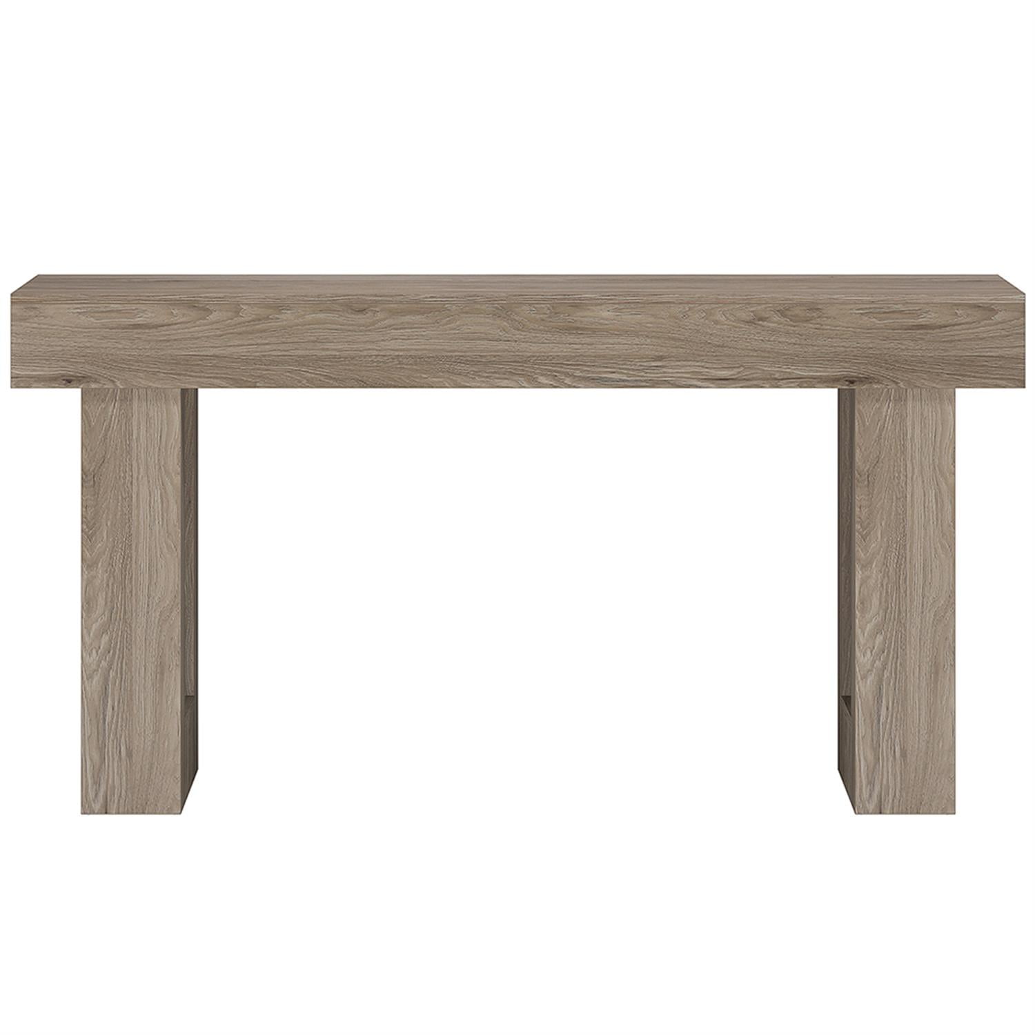 Demi Bonn 63" Farmhouse Console Table, Modern Living Room Sofa Table, Contemporary Entryway Hall Table, Foyer Display Table, Gray