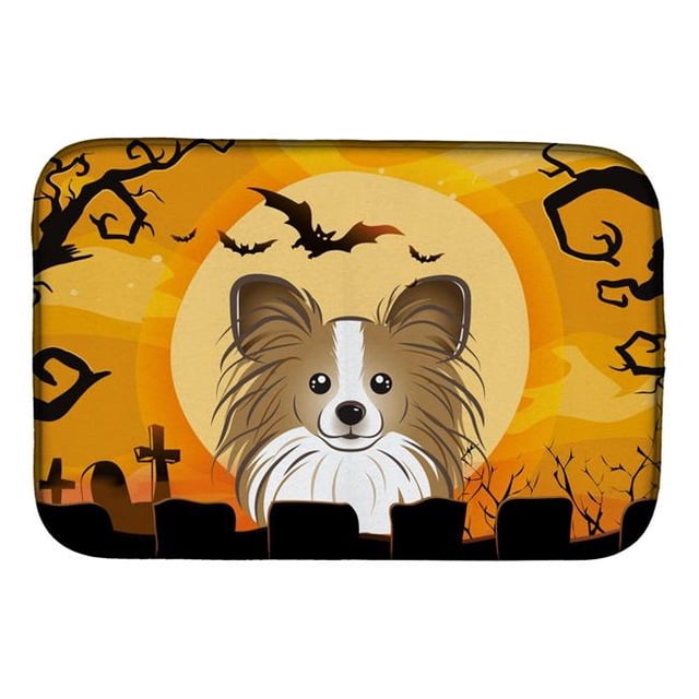 Carolines Treasures BB1806DDM Halloween Papillon Dish Drying Mat