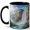 Black, variant on Mountain Waterfall 11oz Ceramic Mug, Rainbow Nature Coffee Cup