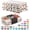 Holiday, variant on Ivory Table Skirt 6 Pack - Disposable Plastic Table Skirts for Rectangle Tables 6ft 8ft & Round Tables - 29in x 14ft Self-Adhesive Strip - Birthday Wedding Decor