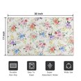 thumbnail image 5 of Pink Flowers Crystal Velvet Nonslip Floor Mat, Entryway Doormat Durable Low-Profile Mat Home Decor, Welcome Mats Washable Kitchen Bathroom Laundry Bedroom Living Room Doormats 30x17in, 5 of 7