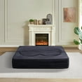 thumbnail image 6 of 79" 3-Layer Space-Saving Convertible Sleeper Sofa Bed, Boneless Loveseat Sofa with Teddy Velvet Fabric, Cloud Chaise Lounge Indoor with No Assembly for Small Spaces​, Grey, 6 of 9