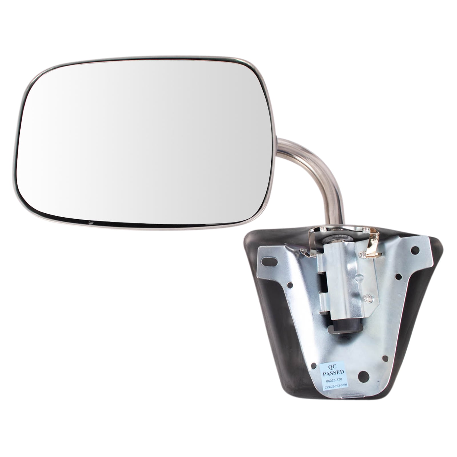 TRQ Stainless Steel Manual Side View Mirror Left or Right