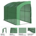 thumbnail image 3 of Home-Complete 10ft x 5ft x 7ft Lean To Greenhouse with 6 Shelves, Green, 3 of 10