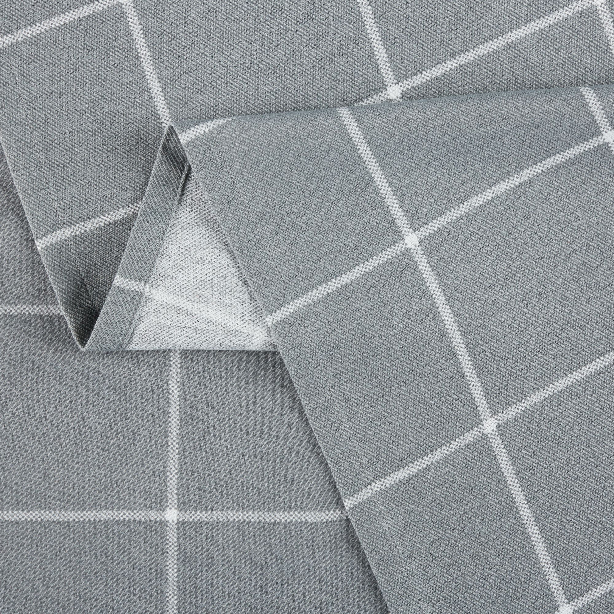 (2 pack) Mainstays Windowpane Fabric Tablecloth, Grey, 60"W x 102"L Rectangle