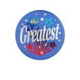 thumbnail image 2 of Beistle Club Pack of 6 Blue "The Greatest" Decorative Satin Button 2", 2 of 2