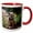 Red/White, variant on 3drose, Border Terrier in a Garden, Mr, 11oz Two-tone Red Mug