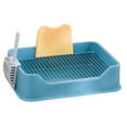 thumbnail image 4 of Dog Toilet, Pet Pee Toilet, Puppy Training Potty Tray, Pet Litter Pan Potty Pan, Easy to Clean Supplies Indoor Dog Potty Tray Blue, 4 of 10