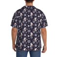 thumbnail image 3 of Fuzoiu Elegant ice skates snowflakes A Print Men's Casual Short,Men's Short Sleeve Shirt,Mens Casual Button Down Shirts,Cuban Collar Summer Shirt for Beach, Vacation, and Outdoor Activities-X-Large, 3 of 5