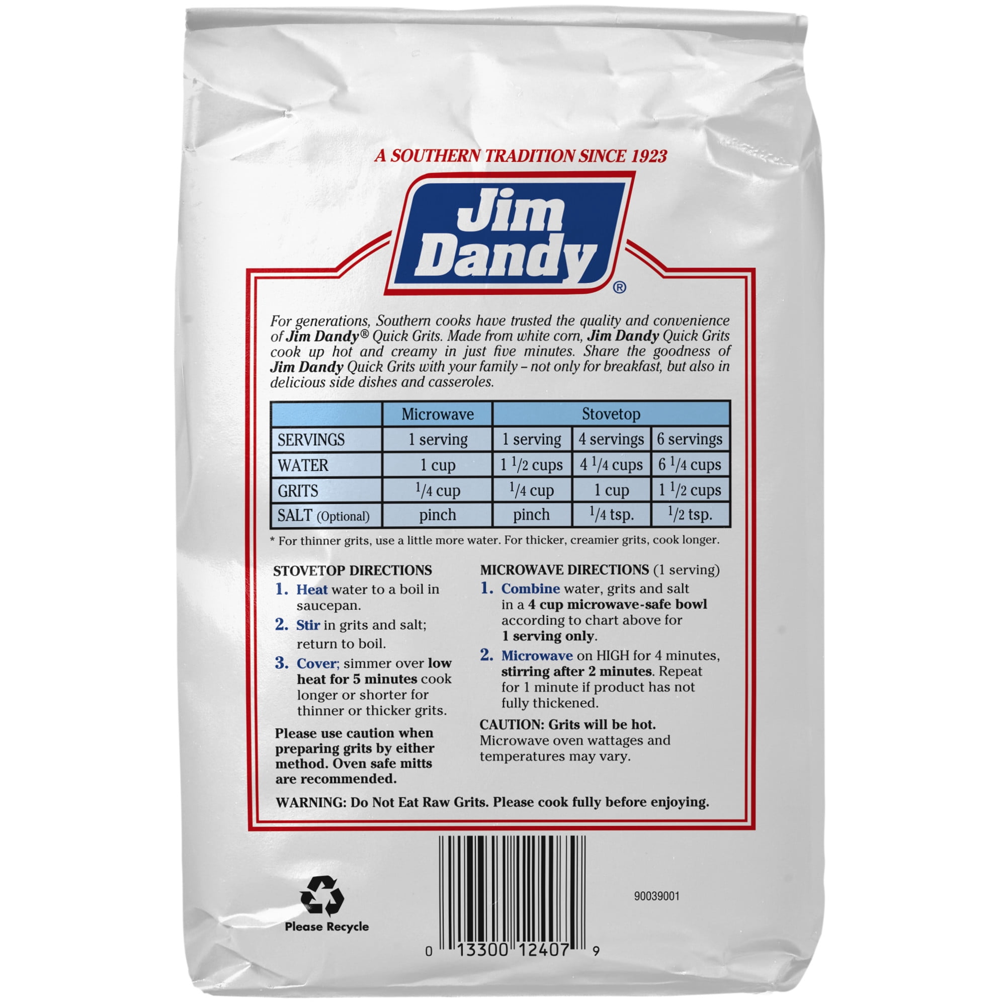 (2 pack) Jim Dandy Quick Grits, 5 lb Bag (80 oz)