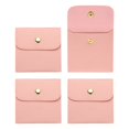 thumbnail image 1 of Uxcell 4 Pcs Mini Bolsa de Joyería, 3 Pulgadas Bolsas de Joyería de Cuero PU, 1 of 7