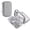 A003- Gray, variant on Electronic Organizer Travel Case Small Mesh Zipper Pouch Bag Storage Organizer Travel Accessories Black 1 Pack