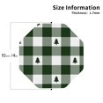 thumbnail image 3 of Balery 6 Pcs Green White Christmas Tree Lumberjack Plaidleather Coasters Set, Drink Table Cup Coasters For Living Room Kitchen Coffee Decor, 3 of 9