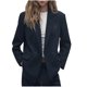 thumbnail image 2 of Blazer para mujer, moderno, informal, versátil, con temperamento, ajustado, con solapa, chaqueta de traje, blusa para mujer, 2 of 5