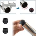 thumbnail image 2 of Dinheiro Tapas de extremo de 25 mm para inserciones de tubo de silla redonda negra Tapas de extremo redondas abovedadas acanaladas para patas de muebles Mesas y sillas 50 piezas MODOU, 2 of 5