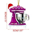 thumbnail image 3 of Bakers Christmas Ornament, Baking Mixer Ornament for Christmas Tree for Cooker, Pastry Chef, Mom, Baker Keepsake Xmas Tree Hanging Home Kitchen Decor, Purple, 3 of 3