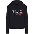 thumbnail image 2 of Women's-Levelwear  Black Boston Red Sox Tri-Blend Sweet Express Cropped Pullover Hoodie, 2 of 3