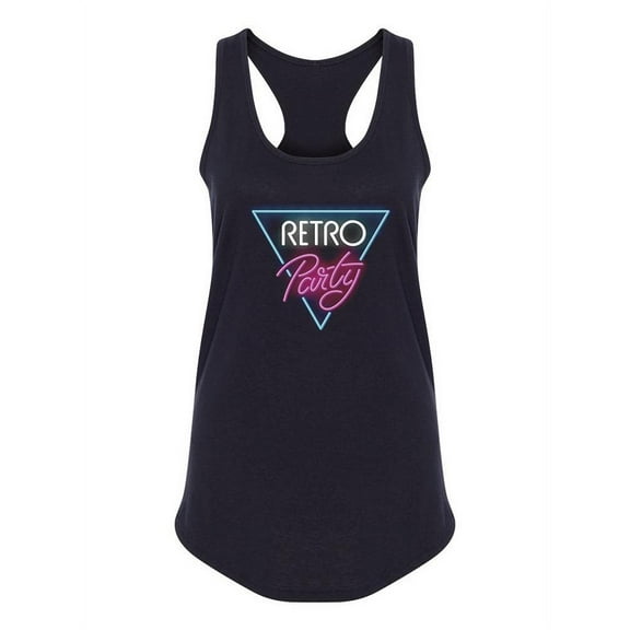 Retro Party Neon Board Design Tank Women -Image by Shutterstock, Female Medium