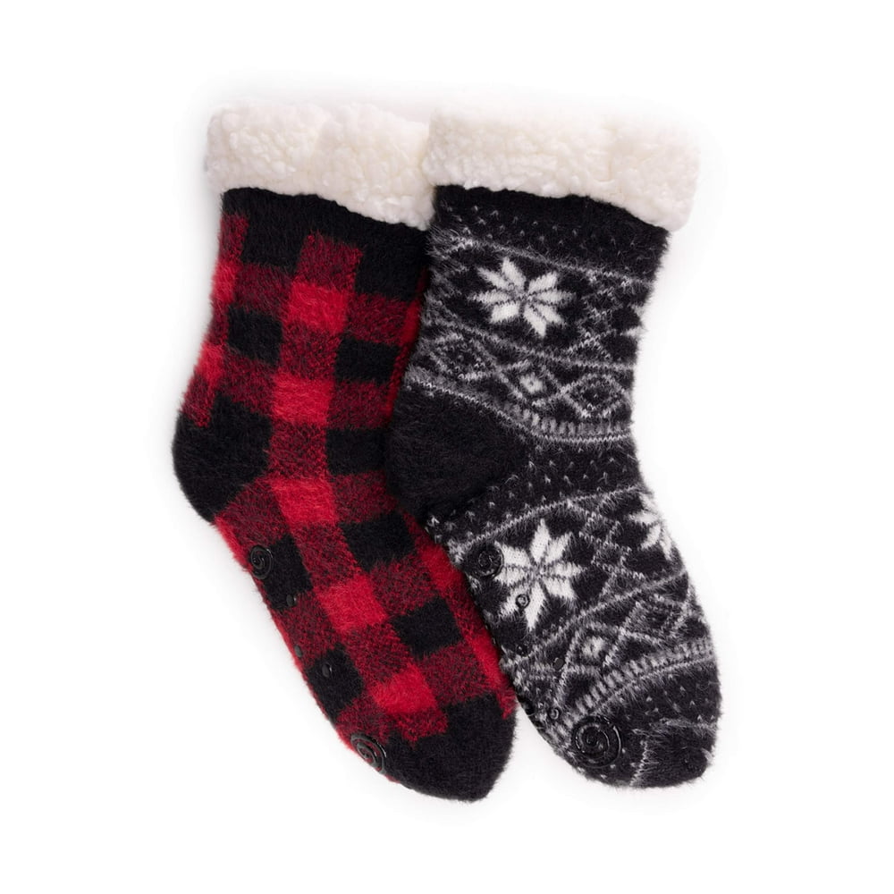 Muk Luks MUK LUKS Women's Cabin Socks, 2 Pairs