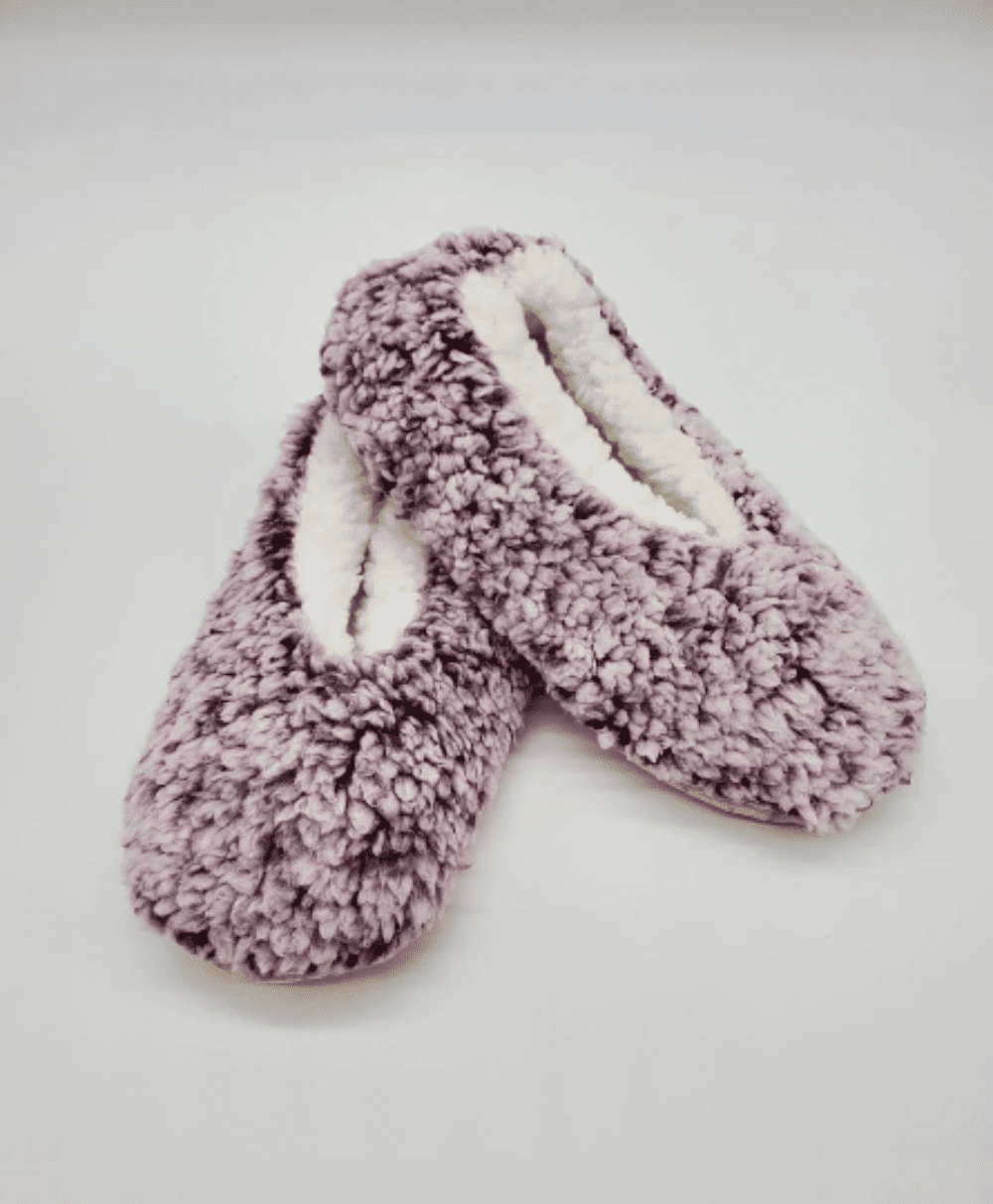Snuggle Feet Women's Super Soft Comfy Slippers, Sherpa Lined Fluffy Non