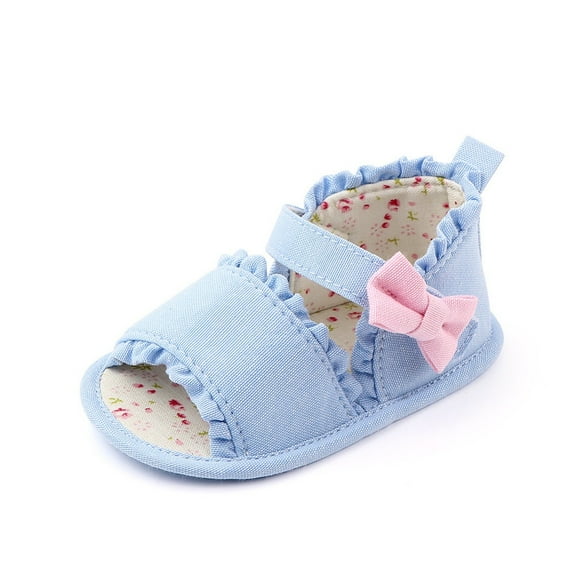 Otqutp Outdoor Footwear for Toddler Girls Sandals Baby Summer Sneakers Cute Colorful Bow Walking Shoes Casual Sticky Straps Shoes