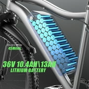 Electric Bike for Adults,1200W Peak Electric Mountain Ebike 25MPH 40Miles,Electric Dirt Bike, 7-Speed, 26 Tires,Removable Battery, Shock Absorber, Commuter E-Bike