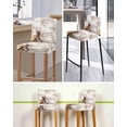 thumbnail image 5 of Western Cowboy Boots Bar Stool Covers Set of 6, Vintage Country Brown Wooden Stretch Washable Bar Chair Covers with Backs, Removable Pub Counter Height Chair Cover for Kitchen Dining Room Cafe, 5 of 7