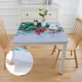 thumbnail image 2 of HAOXIT Christmas Table Cloth Square  - Water Resistant Holiday Decorative Print New Year's Eve Cloth Tablecloth - Easy Care Fabric Table Covering for Party, Kitchen, Dining Room, Outdoor Use 52*52, 2 of 8