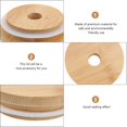 thumbnail image 4 of 8 Pcs Couvercles Réutilisables en Bambou 70MM Couvercles en Bambou Mason avec Trou pour Paille pour Bocal Mason à Grand Ouverture (8 Pcs), 4 of 8