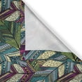 thumbnail image 6 of Ambesonne Abstract Valance & Curtain, Exotic Feather Pattern, 55"x30", Teal Purple Cream, 6 of 6