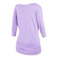 thumbnail image 2 of Matchstick Women's 3/4 Dolman Sleeve Banded Waist T-Shirt Solid Tunic Top (S-3XL), 2 of 4