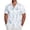 White, variant on BUWTTER Casual Printed Shirt for Men Short Sleeve Button Down Comfortable Breathable Daily Wear Outdoor Beach Shirts Dark Blue L