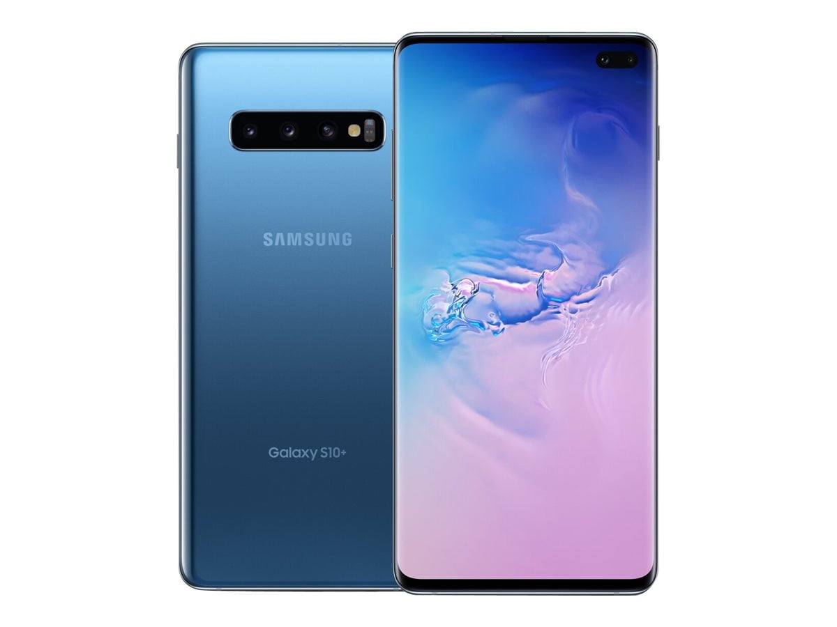 Samsung Galaxy S10+ Unlocked Cell - 4G, 128GB, Prism Blue, 3x Rear