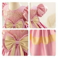 thumbnail image 6 of Odeerbi 1-6Y Toddler Girls Cute Dresses Bubble Sleeve Party Dresses Princess Birthday Skirt Little Bowknot Flower Dress Adorable Pageant Dress Baby Clothes Pink, 6 of 6