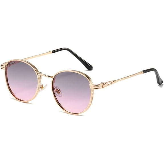 Retro Round UV400 Stainless Steel Metal Sunglasses Women and Men Sun Glasses