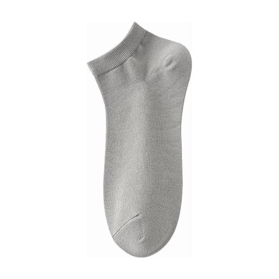 Nvzi Light Gray anti slip socks -6 pairs, one size fits all cotton ankle socks, men's sports and leisure socks, breathable lining, suitable for year-round casual sports shoes