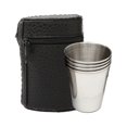 thumbnail image 1 of Naiovety Juego práctico de tazas de acero inoxidable para exteriores, 4 piezas, Mini con tapa, para viajes, senderismo, vasos, platillo de cuero, taza Estufas de camping M Naiovety OD024354-02, 1 of 6