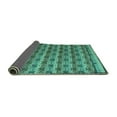 thumbnail image 2 of Ahgly Company Indoor Square Abstract Turquoise Blue Modern Area Rugs, 5' Square, 2 of 4