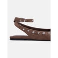 thumbnail image 5 of No Boundaries Women’s Faux Suede Ankle Ballet Flats, 5 of 5