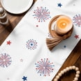 thumbnail image 3 of 4th of July Table Runner 72 Inches, Independence Day Patriotic Flowers Dogs Bed Runner Dresser Scarves Tabletop for Indoor Outdoor Parties/Ceremony/Banquet, 14" x 72", 3 of 9