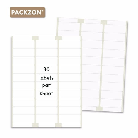 PACKZON Shipping Labels with Self Adhesive, Rounded Corner, For Laser & Inkjet Printers, 1 x 2 5/8 Inches, White Matte, Pack of 3000 (Best Way To Label Moving Boxes)