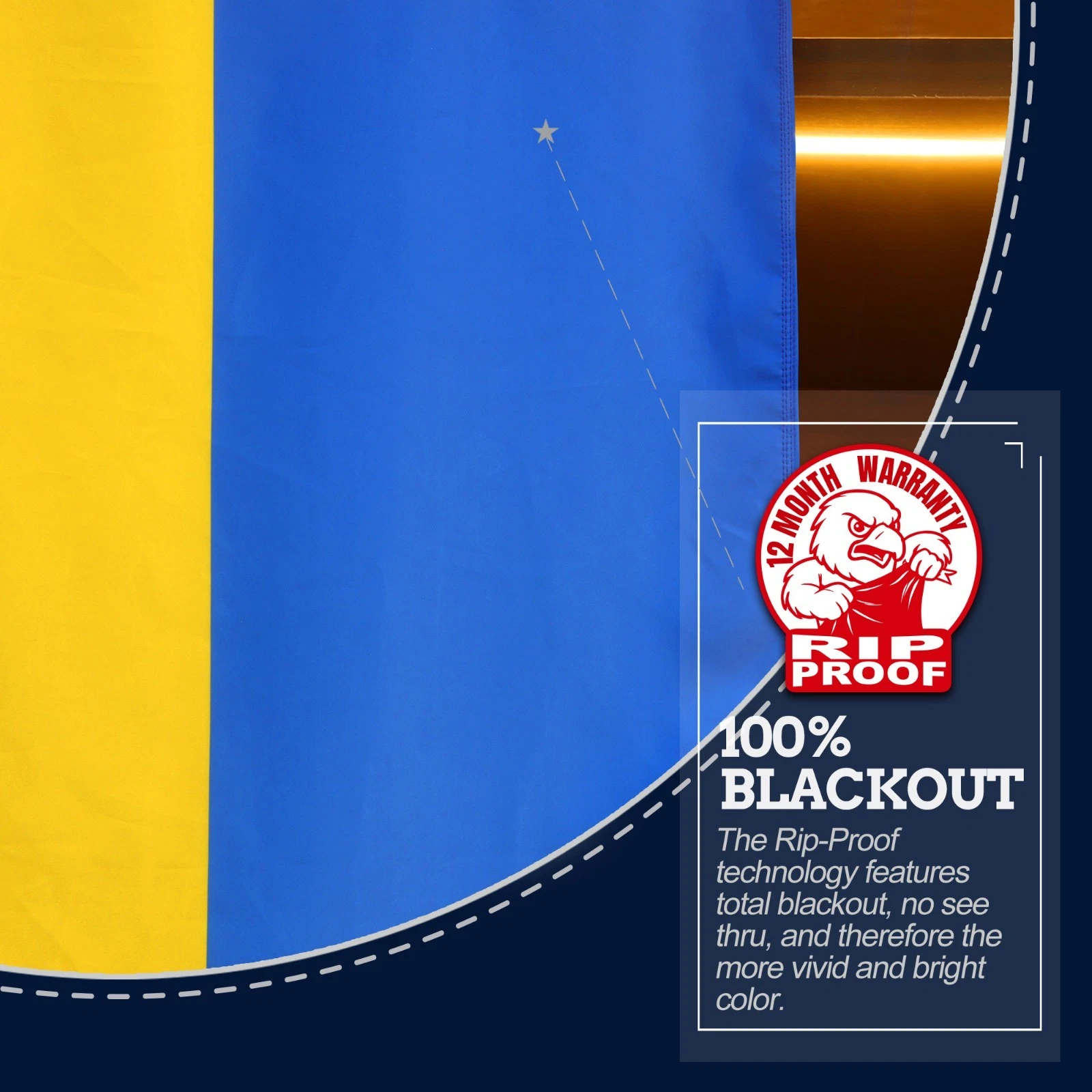 Anley Rip-Proof Double Sided 3-Ply Ukraine Flag 3x5 Ft - Ukrainian National Flag