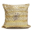 thumbnail image 1 of Elegant Hand Beaded Gold Sequin Velvet Shiny Decorative Throw Pillow (Gold, 16"x16" Case Only), 1 of 1