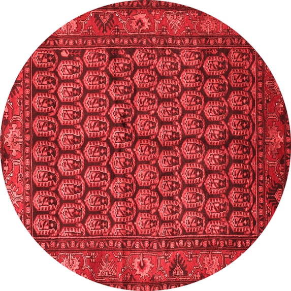 Ahgly Company Indoor Round Persian Red Traditional Area Rugs, 7' Round