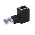 thumbnail image 3 of HUGFEGWE 2 Pack Rallonge Réseau RJ45, Angle Bas à 90 Degrés Ethernet LAN RJ45 Mâle à Femelle Adaptateur de Rallonge pour Cat5 Cat5e (RJ45 Duvet) CJ25311-4283, 3 of 5