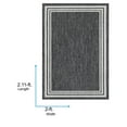 thumbnail image 7 of Livabliss Outdoor Rugs, 2x3 Eagean Traditional Charcoal Area Rug for Patio, Porch, Deck, Backyard, Waterproof Indoor Outdoor Carpet (2' x 2'11"), 7 of 7
