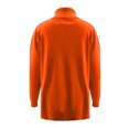 thumbnail image 5 of Women's Ribbed Tunic Sweater Oversized Turtleneck Long Sleeve Pullover (Orange, L), 5 of 5