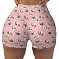 thumbnail image 2 of Gukieu French Bulldog 1 Print Women's Sports Shorts, Elastic Waist High Stretch Running Yoga Gym Sweatpants-Medium, 2 of 8