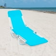 thumbnail image 4 of Rio Brands Portable Folding Weather-Resistant Beach Lounger Chair with Carrying Strap, Blue, 4 of 5